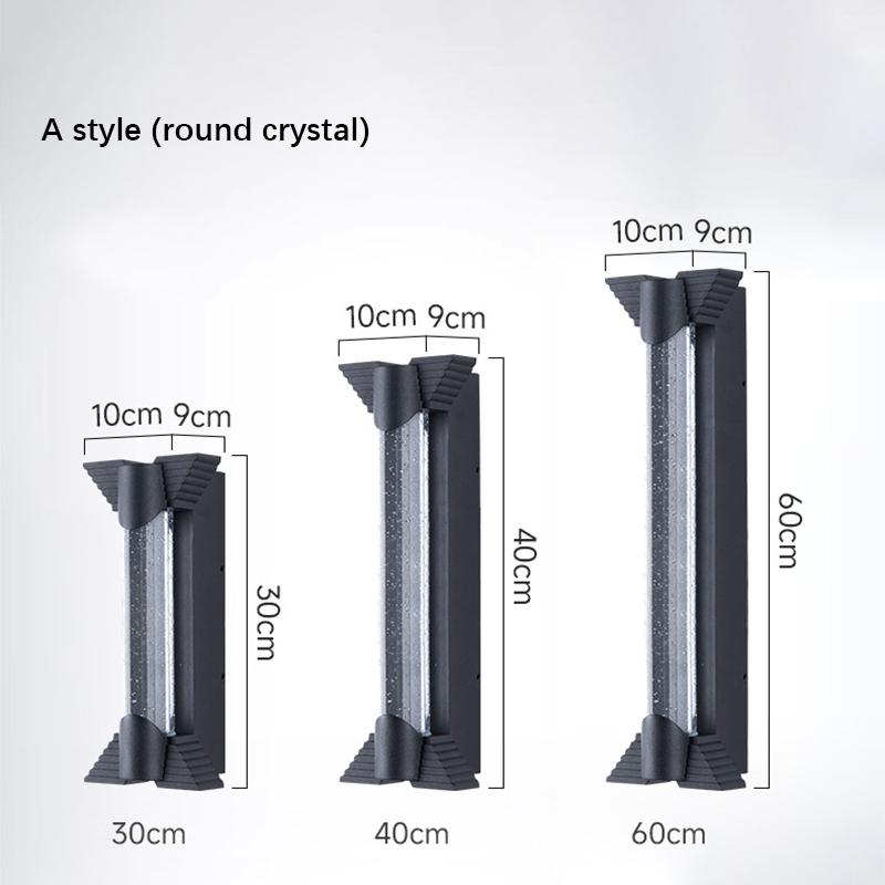 Outdoor Waterproof Wall Lamp Crystal Simple Lights Modern Outdoor Balcony Terrace Lamp Villa Entrance Gate Courtyard Wall Lamp