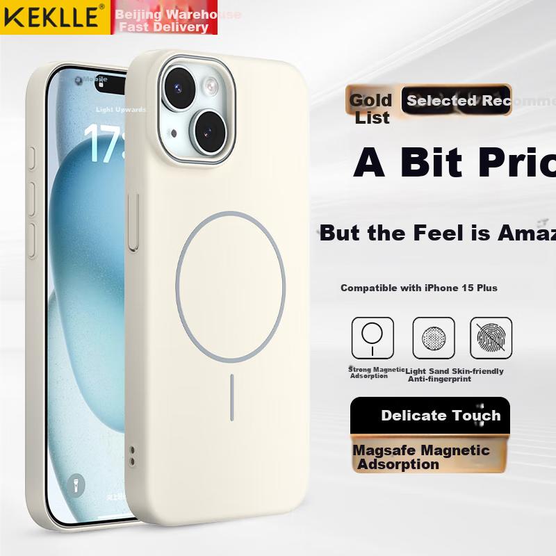 KEKLLE IPhone 15 Plus Case, Apple 15 Plus Protective Cover with Magnetic Wireless Charging, Frosted Anti-Drop Protective Case, Peak Rock Color