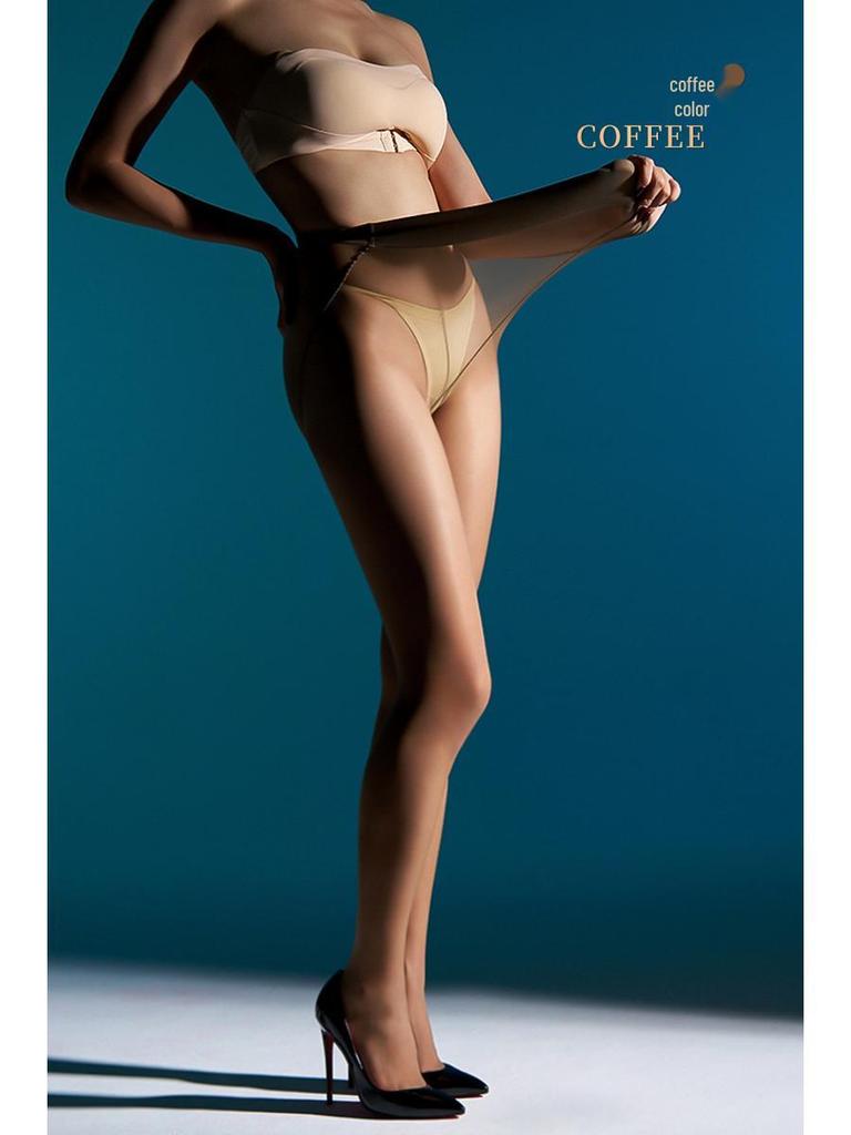 """Černé hedvábné neviditelné punčochové kalhoty s vysokou hustotou a U-tvarem v rozkroku pro ženy plus size, léto"""