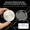 VCZRW1 4PCS 56MM Car Emblem Wheel Center Hub Cap Covers Auto Rim Cover For Tesla Model 3 / Y 2022 2021 Center Console Containersr