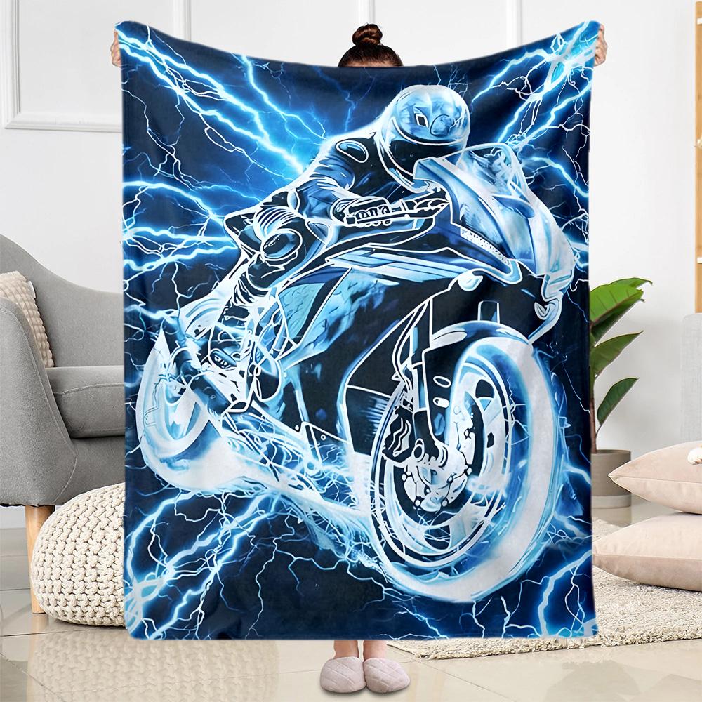 Motocross Adventure Sport Flanelldecke - Weich und geeignet für Sofas, Betten, Büros, Reisen, alle Jahreszeiten und das beste Geschenk für die Feiertage.