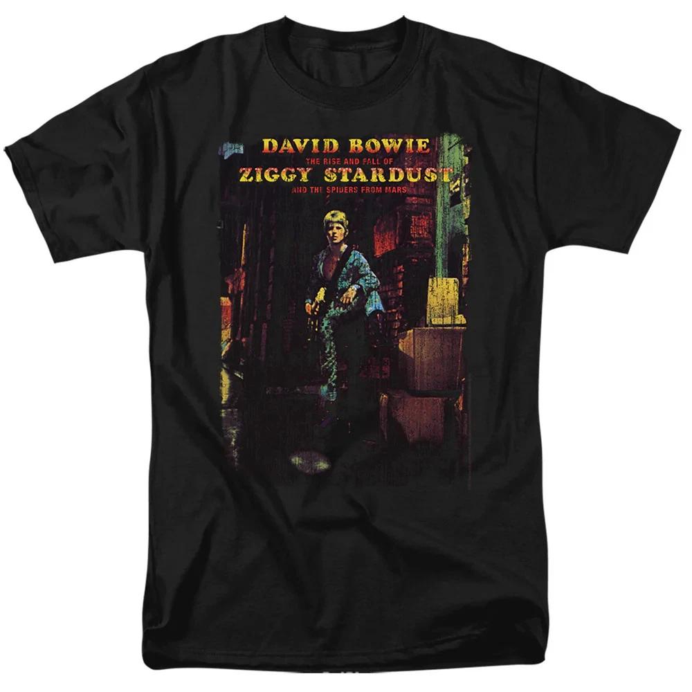 

David Bowie Ziggy Stardust album Unisexs black loose Tshirt allseason couple streetwear top oversized t shirt Unisex Women t shirt 4XL