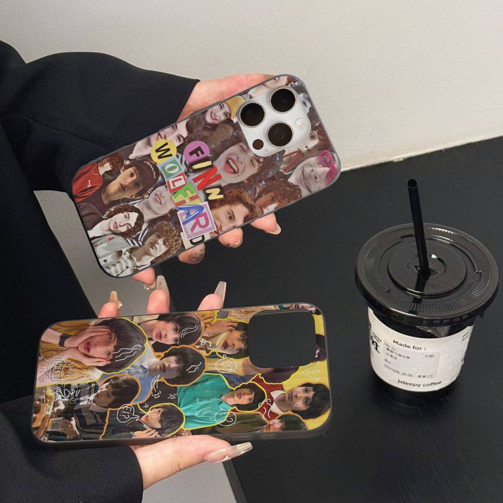 Finn Wolfhard Actor Singer For iPhone 17 16 15 Plus Pro Max 12 14 Plus 11 13 Wave Corrugated Stripe Funda Phone Cover