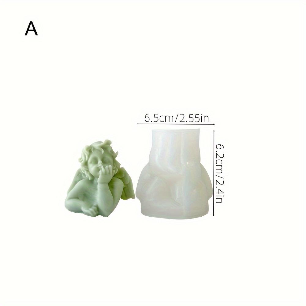 1pcs Candle Making Resin Mold Cute Angel Scented Candle Silicone Mold Homemade Winged Angel Candle Mold Cake Chocolate Soap Mold