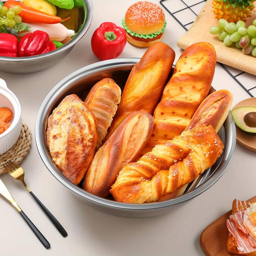 Large Stainless Steel Mixing Bowl Deep, Multi Functional for Dough Salad Soup, Rust Resistant Kitchen Essential