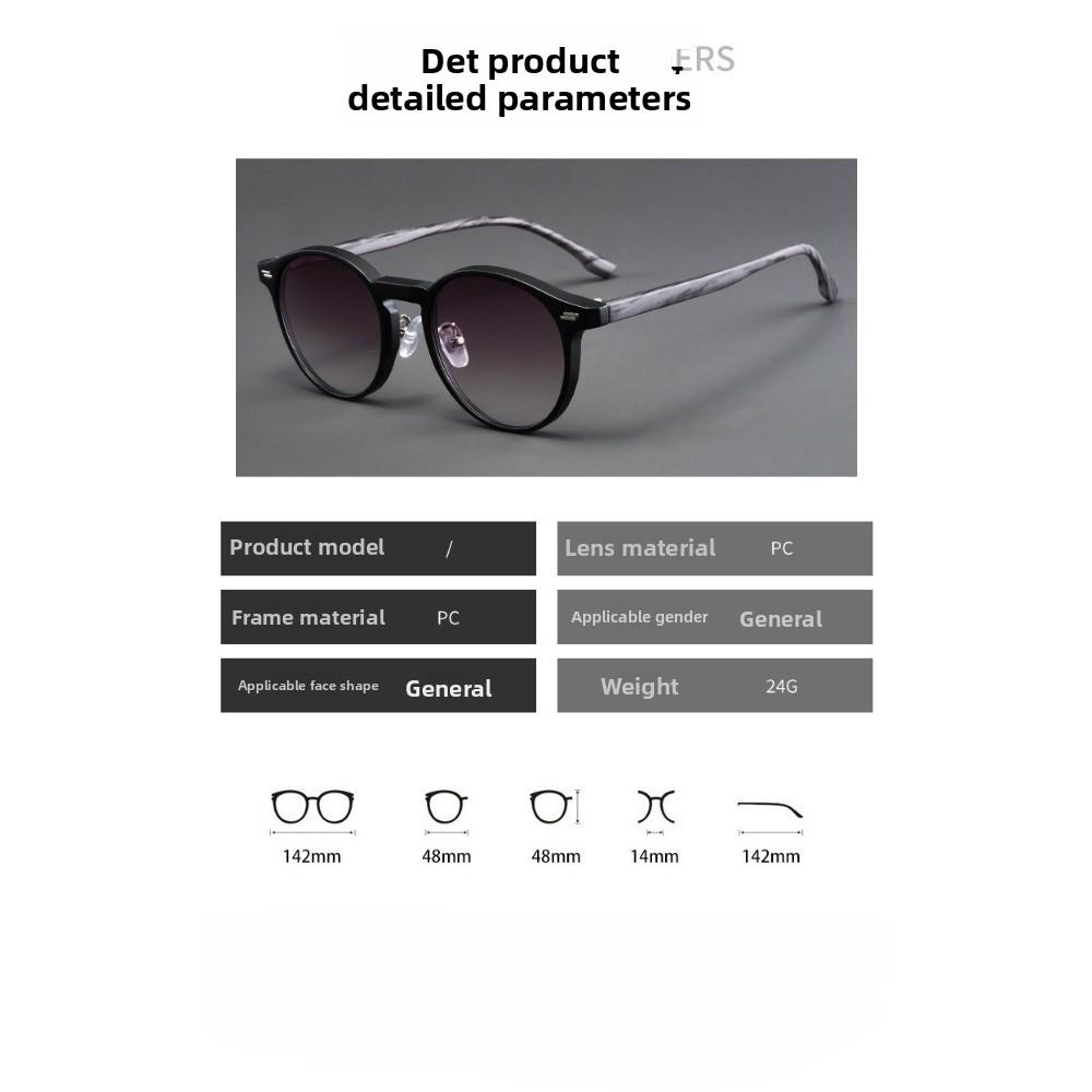 Women Korean Retro Round Frame Reading Glasses Ultra Light High-definition Anti Blue Light Presbyopia Glasses PC Frame Eyewear