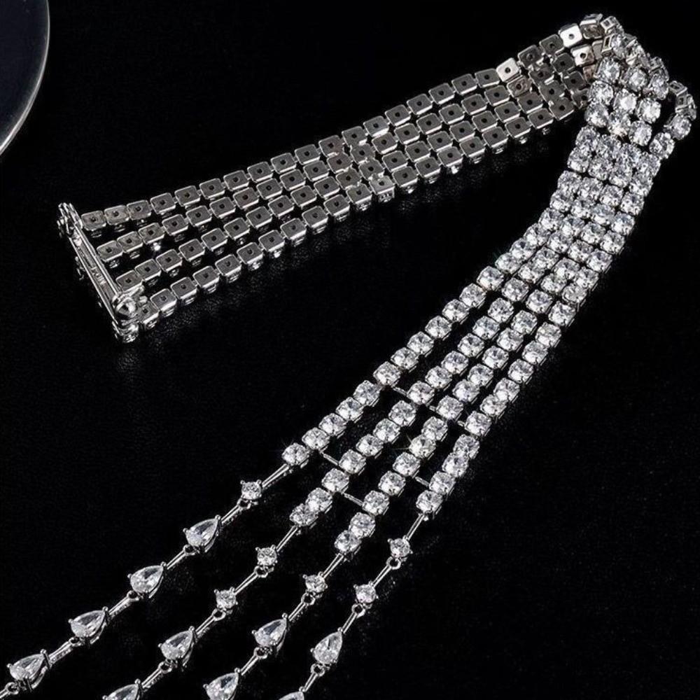 Elegant Long Tassel Brooch Light Luxury Shoulder Flash Suit Accessories