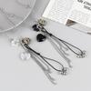 Colorful  Heart Tassel Pendant Necklace For Women Girls Spotted Squares Charm Long Chain Neck Jewelry Gift