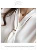 Women's White Chiffon Long Sleeve Shirt - 2025 Spring/Summer Casual & Professional Design
