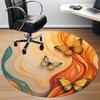 1pc Butterfly Flow Office Round Area Rug, Indoor Mat Suitable ForOffice, Under Office Chairs Bedroom Living Room Home Decor, Room Deco  D037