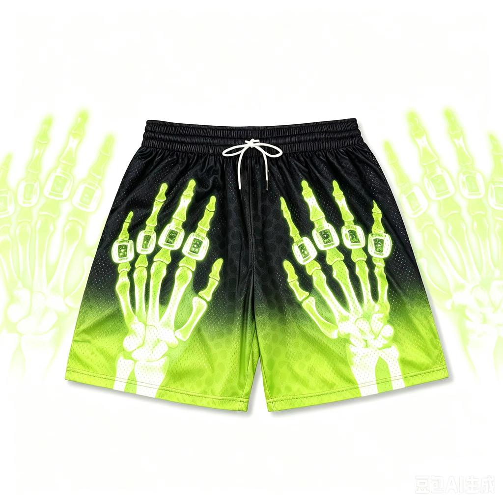 Summer New Style Shorts 3DPrint X-ray Pattern of Hand Bones Street Casual Fashion Comfortable Breathable Lightweight Shorts