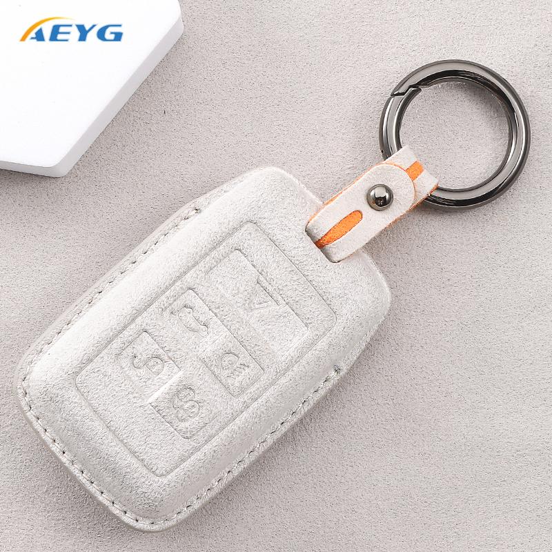 Leather Car Key Case Cover Shell For Land Rover Range Rover Evoque Discovery Sport Velar For Jaguar Xe E-Pace Xf Accessories