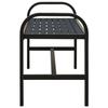 VidaXL Banc de jardin 124,5 cm Acier et WPC Noir 317137