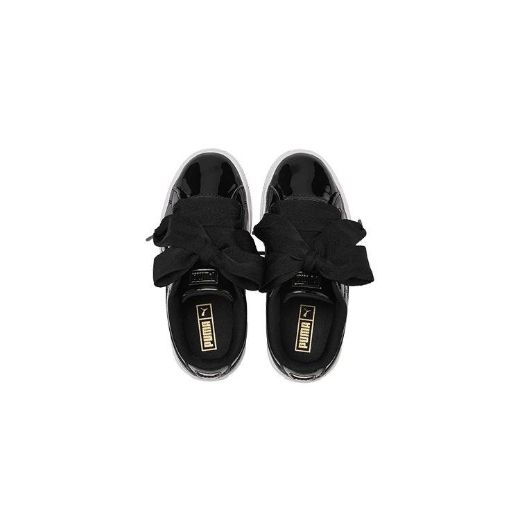 Puma Basket Heart Patent Little 'Black White' Kids' 363352-01