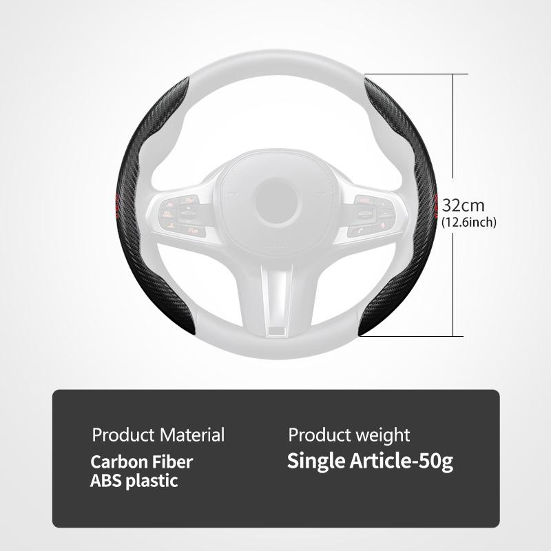 RSQ1 Valve Stems Caps For Volkswagen VW Carbon Fiber Steering Wheel Trim Non Slip Durable Split Wheel Protector Passat B5 B5.5 2000-