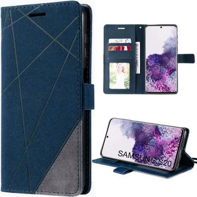 Case for Samsung Galaxy S20 Protection Leather Effect Navy Blue