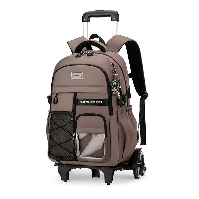 Kids School Backpack with Wheels Rolling Backpack for Boys Student Backpack 2/6 Wheels Trolley School Bags Children Book Bag