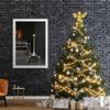 Christmas with Lights Glowing Wrought Iron Tree Top Star Without Battery Christmas Treetop Decoration