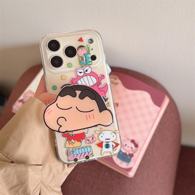 Shin-chan Trumpet Stand iPhone Case for 16ProMax/15/14
