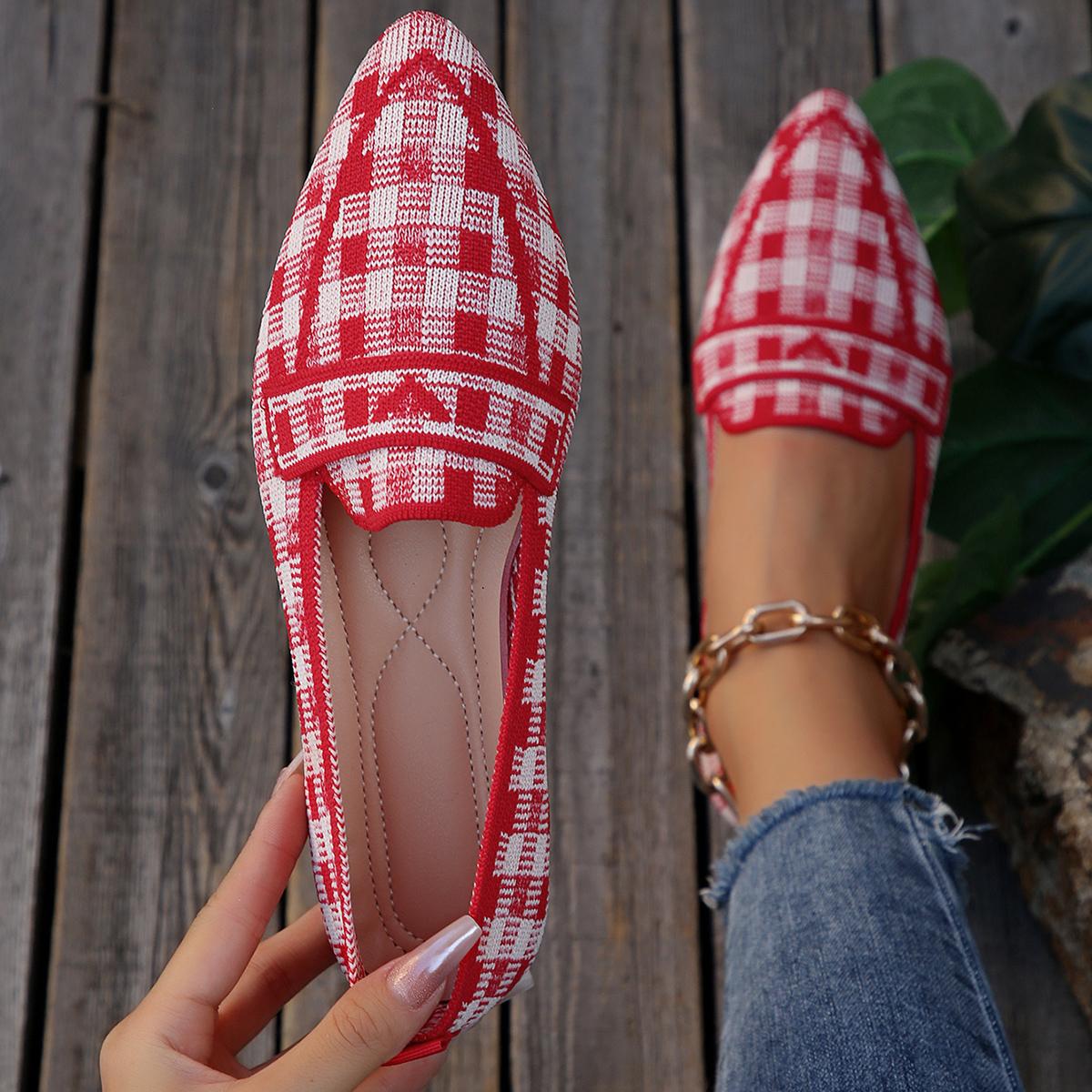 

Женские туфли на плоской подошве с острым носком, дышащая сетчатая повседневная обувь, удобные туфли-лоферы, женские легкие кроссовки на шнуровке с мягкой подошвой на плоской подошве для женщин 43 красный