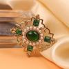 Baroque Court Pearl Green Hollow Brooch Retro Cheongsam Cardigan Corsage Men'S And Women'S Clothing Pins