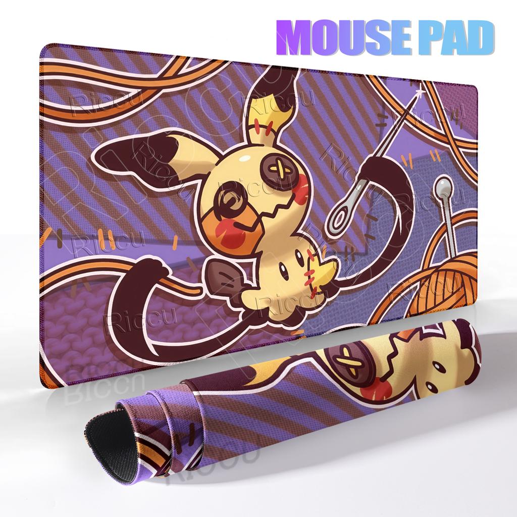 Gaming Mouse Pad XXL Keyboard Pokemon Mimikyu Mouse Mat Anime Gamer Notebook Pc Extended Mousepad Desk Accessories E-Sports Pads