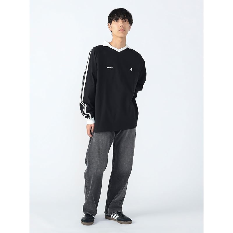 [Beams Heart] Jeans Loose Straight Denim Pants Men's BLACK L