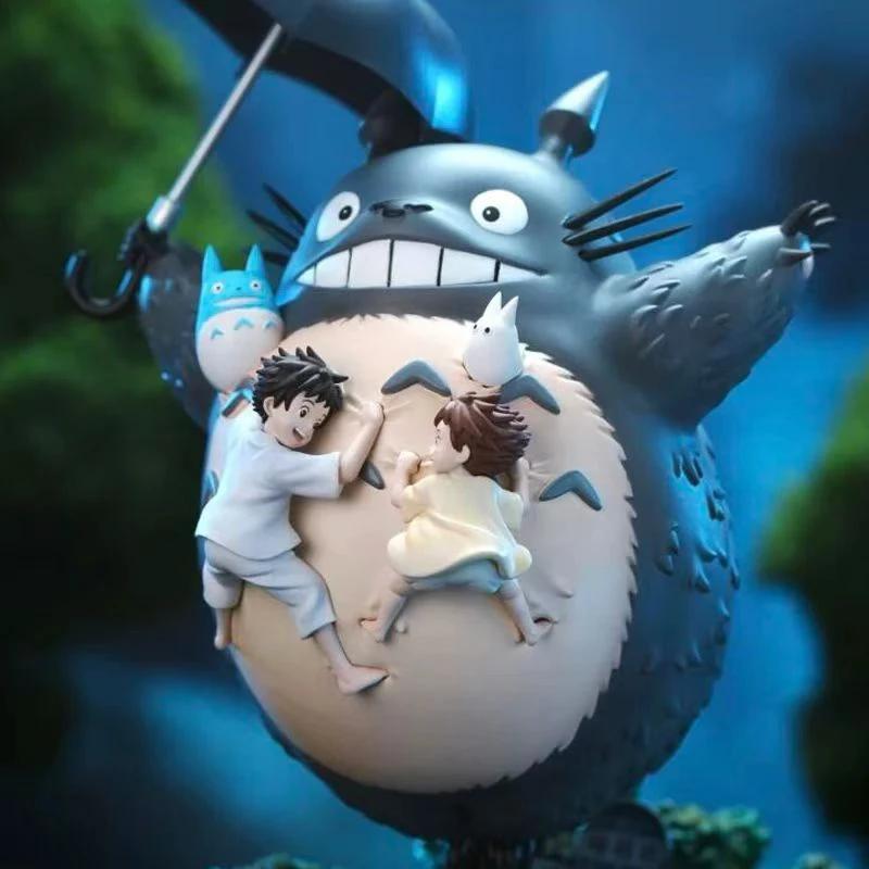 19cm Hayao Miyazaki Animel Periferi Totoro Skrivebordsornamenter Pvc Actionfigur Statue Modell Samling Dekorasjon Leker Gave