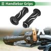BULLSPANN Universal Motorcycle Hand Grip Cover Non-slip Aluminum Alloy Rubber Handlebar Grip Motorcycle Scooter White 1 Pair 22mm 24mm