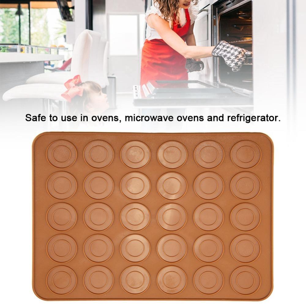 Lebensmittelechtes Silikon Macaron Backmatte Antihaft Runde Keksplatte Hausbacken Gebäck DIY Dessert