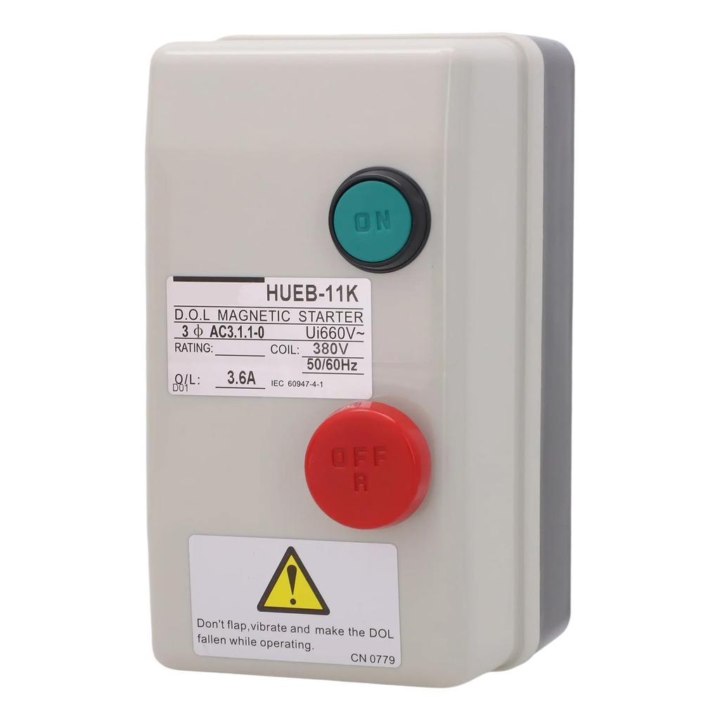 1pc 3Phase 380V Magnetic Electric Motor Starter Switch Waterproof For Compressor