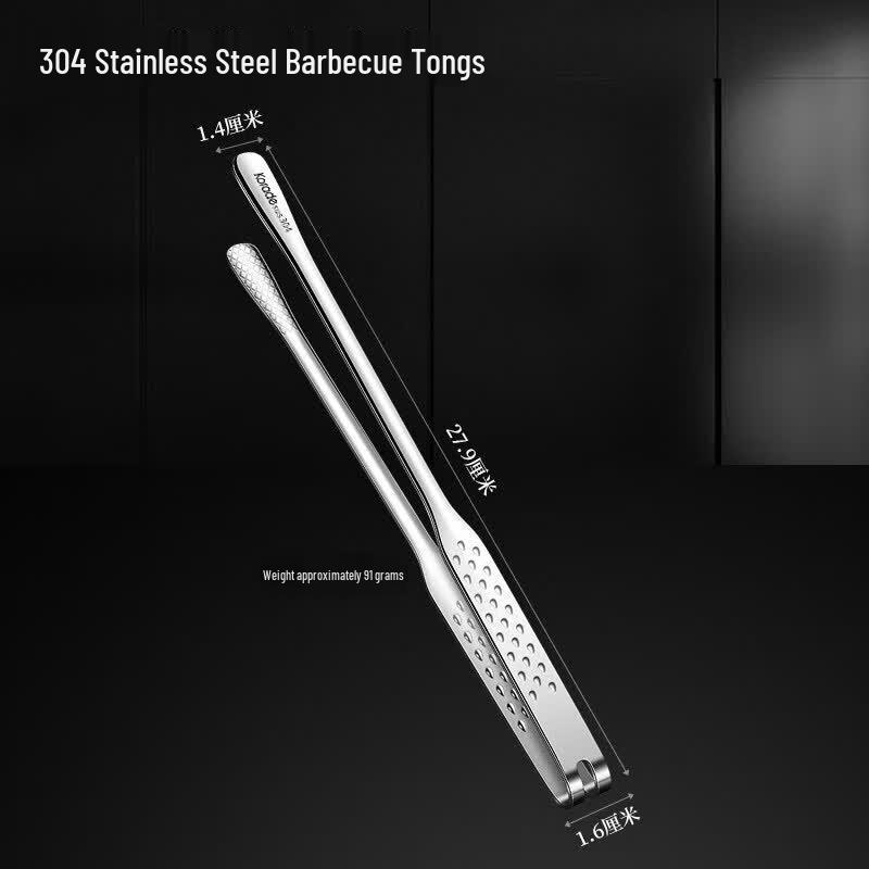 Thickened 316 Stainless Steel BBQ Food Tongs