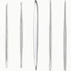 5 Pcs Stainless Steel Ceramics and Clay Sculpting Tool Set Ribbon Carving Tools for Pottery, Uncharged Crafting Accessories for Texturing and Modeling