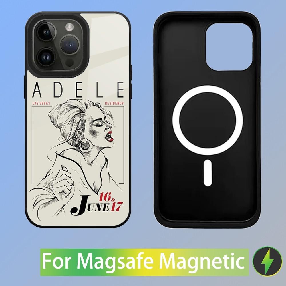Singer Adele A-Adkins Phone Case For iPhone 15,14,13,12,11,Plus,Pro,Max Mini Magsafe Magnetic Wireless Charging