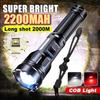 High Power LED Flashlight USB Rechargeable 7 Modes Torch with COB Light Tail Magnet Outdoor Camping Lantern Use 18650 Battery