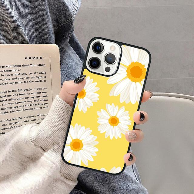 Daisy Flowers Field Phone Case Cover for iPhone 17 Air 16 16e 15 13 14 11 12 Pro Max Max Plus  Coque Fundas Shell