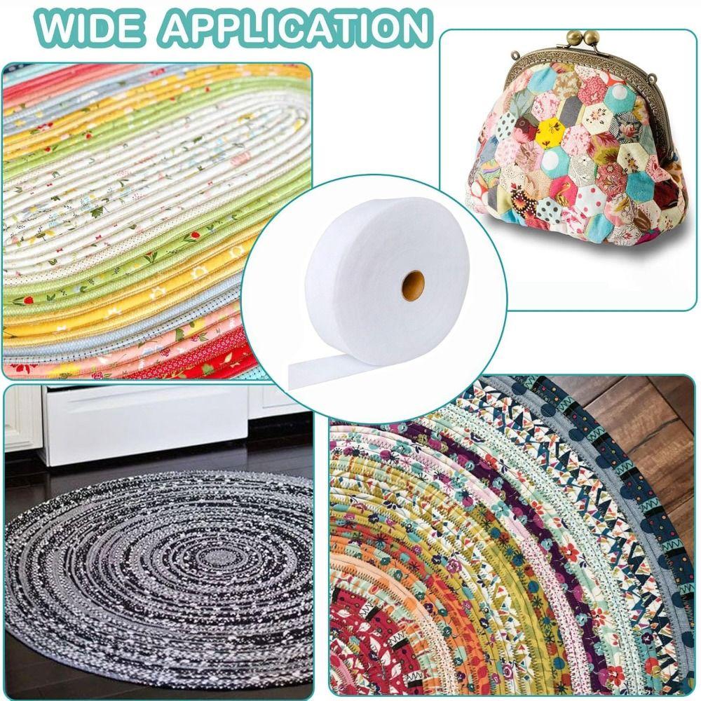 Nuovo Rotolo di Imbottitura in Misto Poliestere da 45 Yds Bianco 2 1/4 Pollici Tappeti Jelly Roll Jellyroll
