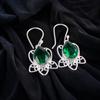 Chromdiopsid Edelstein 925 Sterlingsilber Hübscher Schmuck Ohrringe Für Frauen EE-40-3