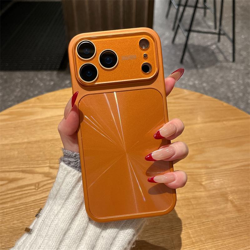 High-End Solid Color Aurora Window Case for iPhone 17, 16 Pro Max, 15, 14