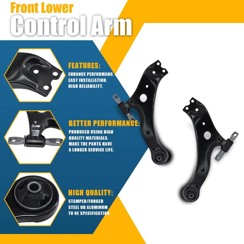 Svenubee Front Control Arms Ball Joints Outer Tie Rods 8Pcs Steering Suspension Kits for Toyota Camry Avalon 2005-2012