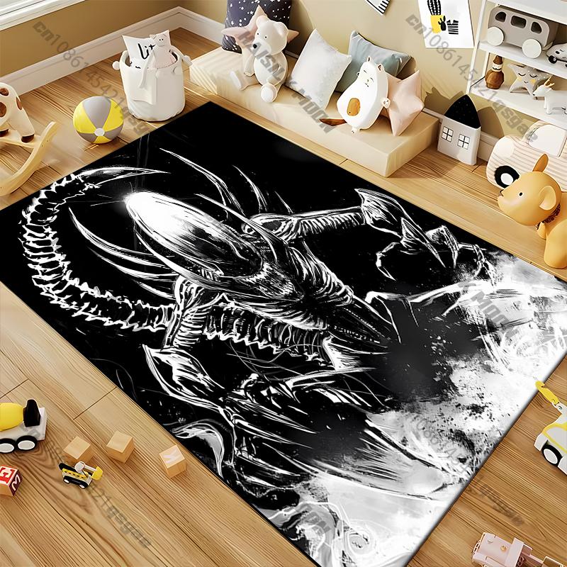 Black Monster Carpet for Living Room Game Rugs Soft Floor Cartoon Rugs Bathroom Rug Mat Yoga Mat Home Decor Tapis Salon
