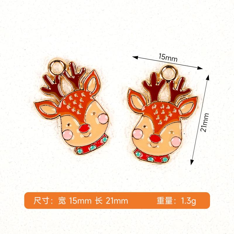 DIY jewelry accessories Christmas alloy accessories Alloy elk decoration American pendant Creative oil drop pendant