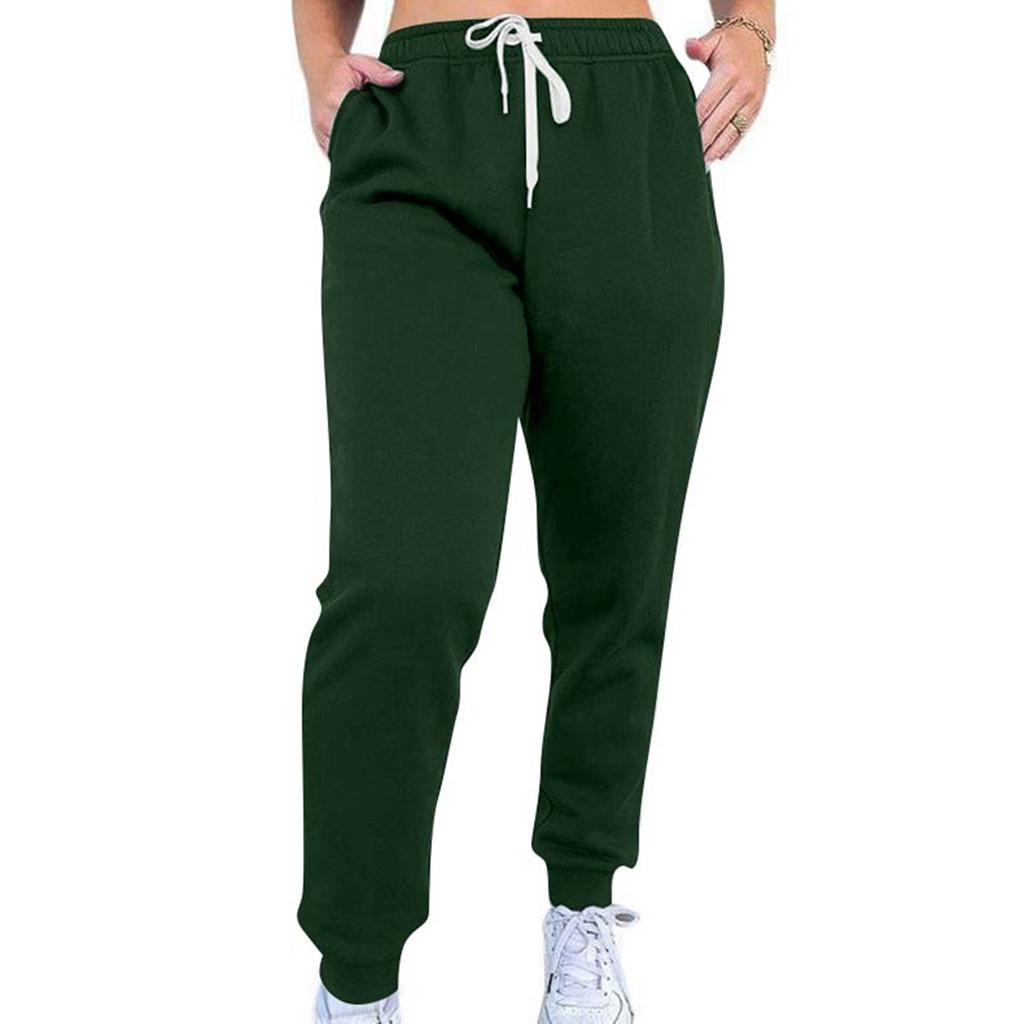 Women's Casual Pants High-waisted Belted Jogging Pants With Pockets