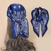 Soft Material Square Silk Scarf 70x70cm Size Women Neck Scarf Luxury Foulard Scarf  Bag Decoration