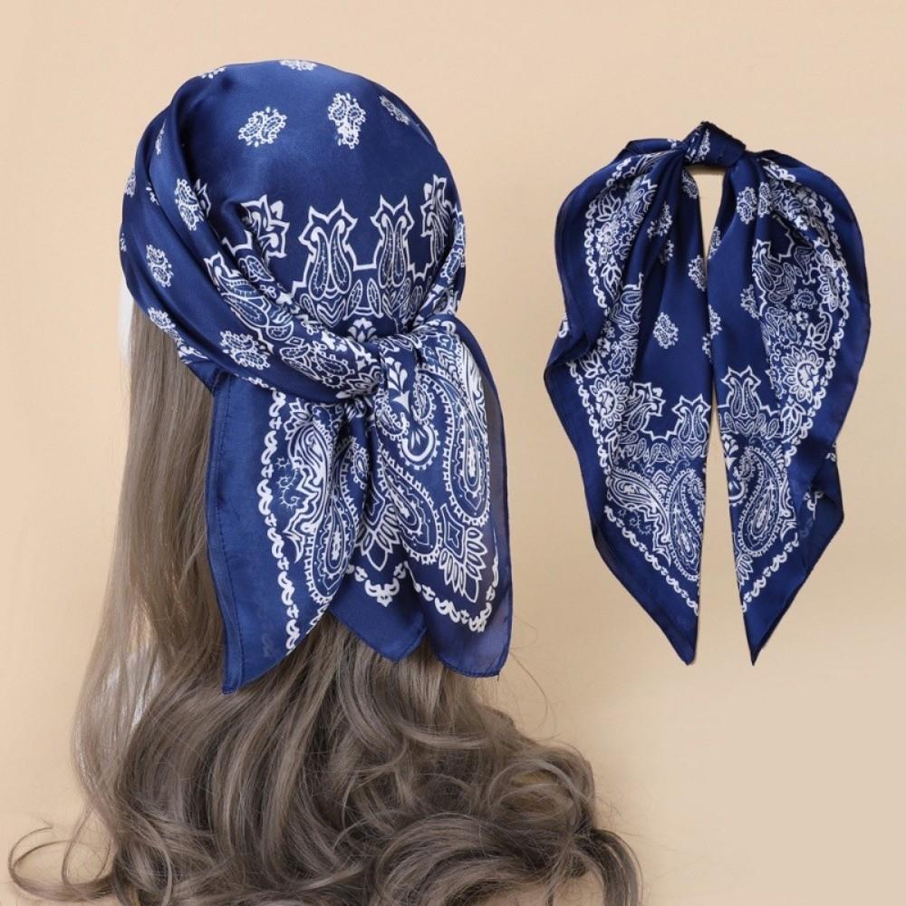 Soft Material Square Silk Scarf 70x70cm Size Women Neck Scarf Luxury Foulard Scarf Bag Decoration