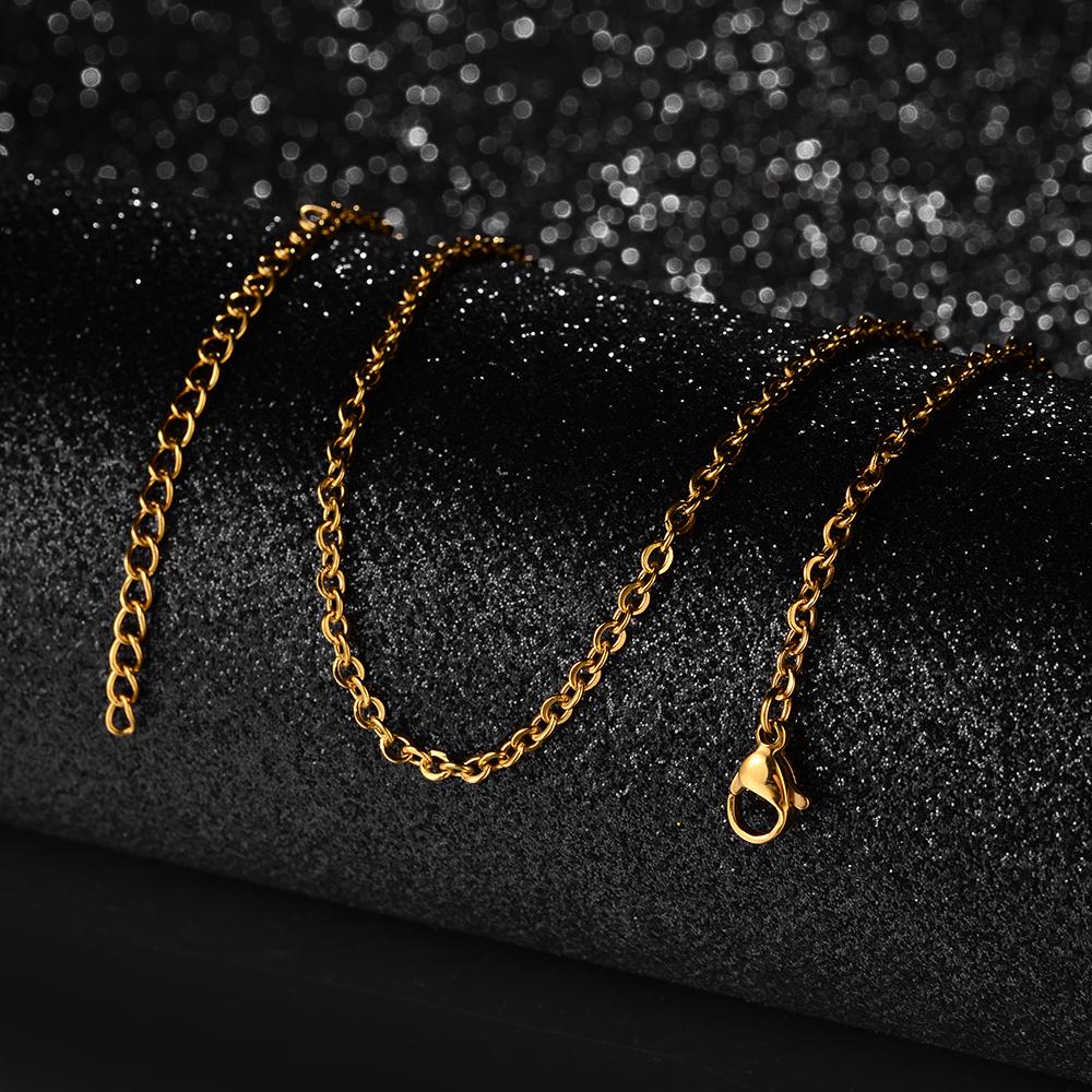 50cm Nuova Moda Catena in Acciaio Inossidabile 1,2-3mm Colore Argento Oro Rosa Collana Gioielli Placcatura Sottovuoto Accessori Choker Collare