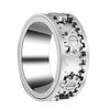 Gear Ring Rotatable Ring Male and Female Couple Rotating Wheel Starry Sky Trendy Rose  Couple Rings