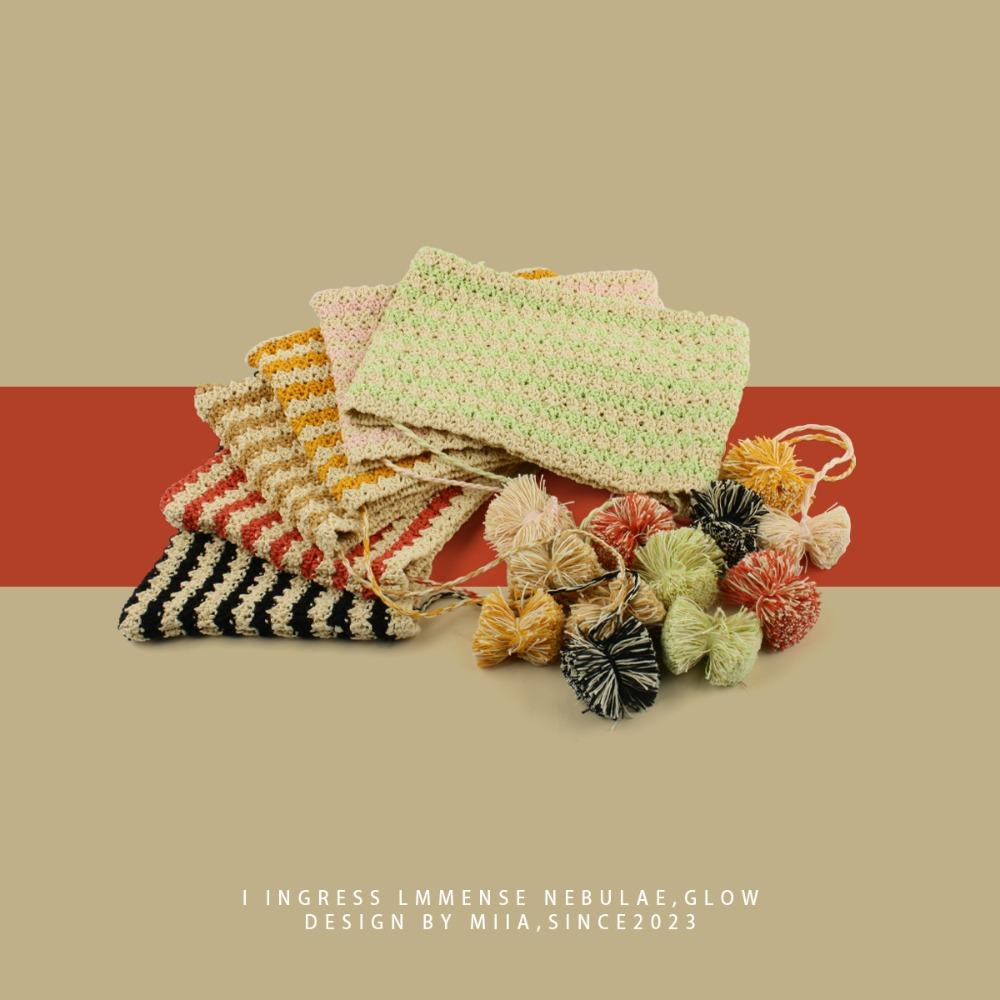 Cute Knitting Striped Devil Ear Casual Cap Japanese Beanie Hat Bonnet Hats Knitted Wool Caps