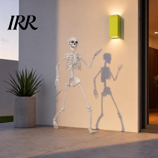 Reusable Halloween Decoration 3ft Life Size Skeleton, Full Body Posable Plastic Skeleton Prop, Realistic Model Human Bones for Yard Patio Lawn Garden