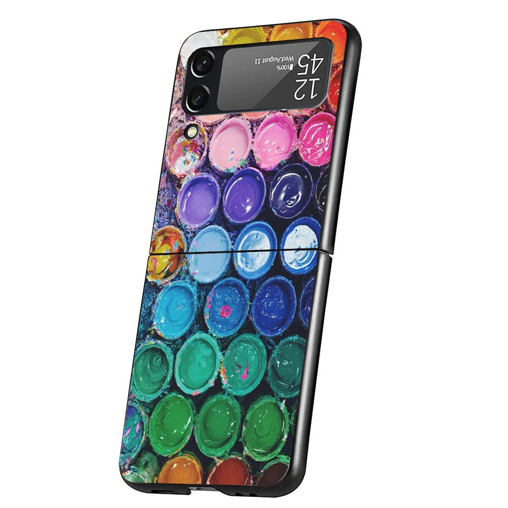 Aquarellfarben Set Farbpalette Malbox Handyhülle Für Samsung Galaxy Z Flip 7 6 5 4 3 5G Hülle ZFlip7 ZFlip6 ZFlip4 ZFlip5 Z